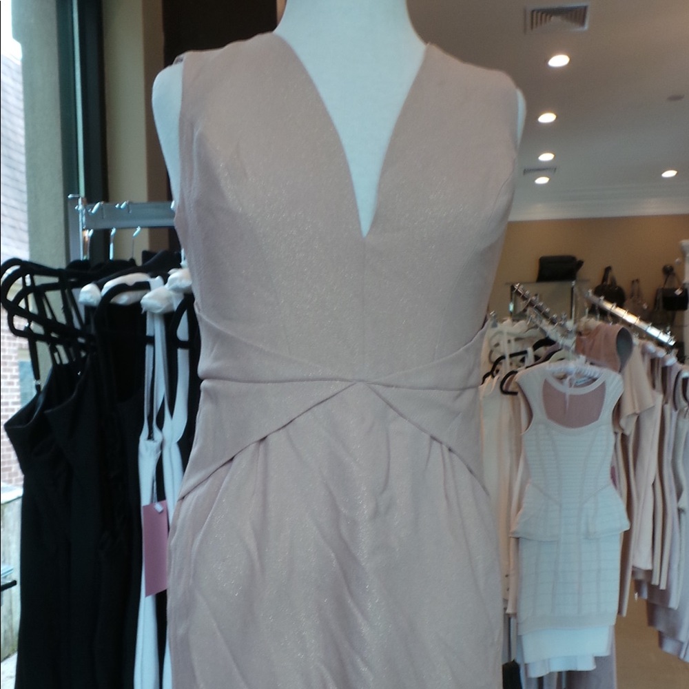 V-Neck Tan Dress